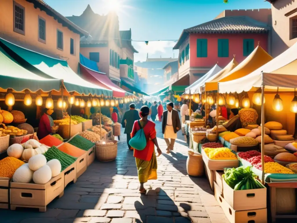 Vibrante mercado con diversidad cultural, impacto patrones migratorios economía local