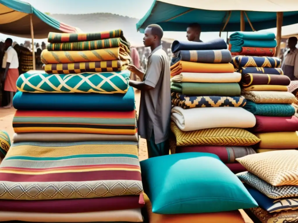 Vibrante mercado textil africano: influencia de los patrones textiles africanos en la cultura local y la arquitectura